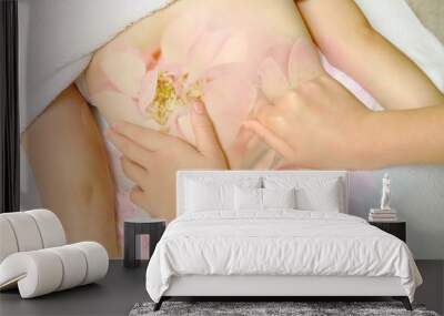 Woman having massage  body in the  beauty  spa salon Wall mural