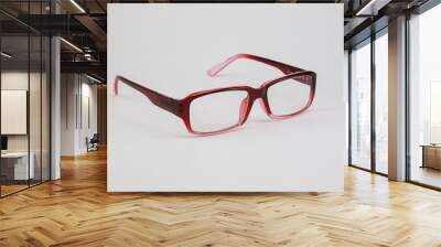 Glasses on white background Wall mural