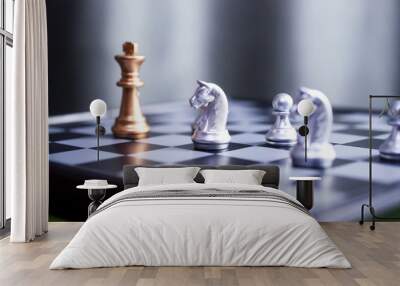 chess board game competition business concept Wall mural