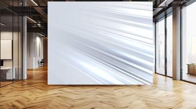 Abstract background diagonal speed motion light grey and white stripe lines. Wall mural