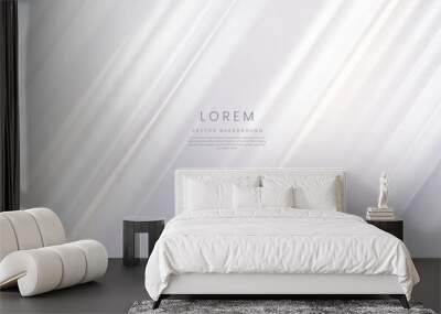 Abstract elegant white background with golden diagonal line. Luxury template design. Minimal clean background. Wall mural