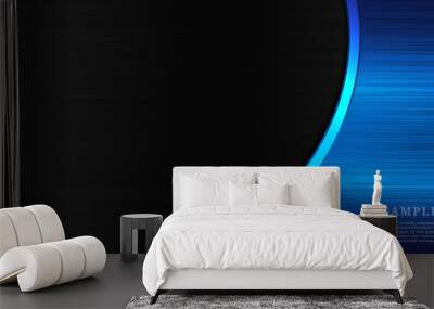 Background blue metal with space for text and message template design. Wall mural