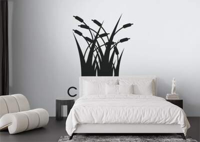 cattail logo vector illustration design Wall mural