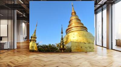 Wat Phra Singh Woramahaviharn is a Buddhist temple located in the western part of the old city centre of Chiang Mai, THAILAND. Wall mural