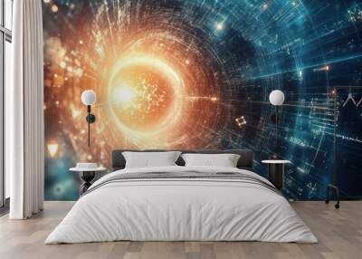 conceptual image representing quantum tunneling Wall mural