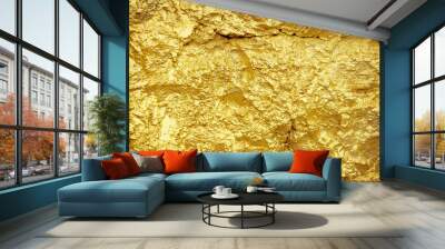 Abstract gold texture mineral rough structure stone texture gold mineral stone gold stone background Wall mural