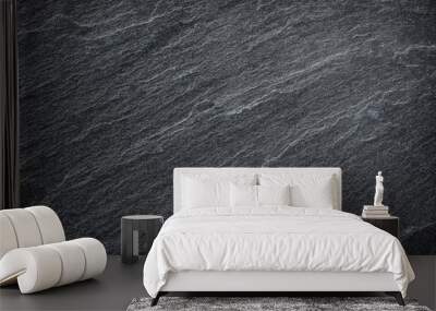 Dark grey / black slate background or texture. Wall mural