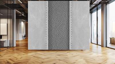 stitched leather background gray dark colour background Wall mural