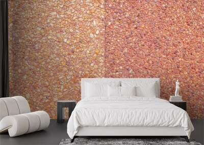 Terrazzo floor and  wall half, two tone texture abstract abstract background Wall mural