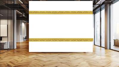 The antique gold long frame isolated on white background ,clipping path included use for design. Wall mural