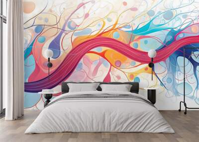 Wonders of Nerve Fibers,intricate world of nerve fibers,Generated with AI. Wall mural