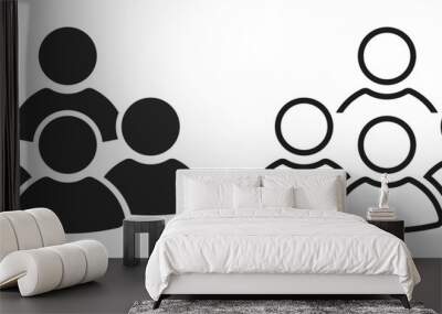 black people Community black Icon vector Wall mural