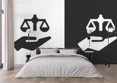 Integrity black sign icon vector illustration design Wall mural