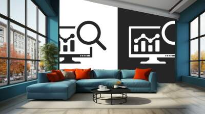 Search data analysis monitoring sign icon vector design Wall mural