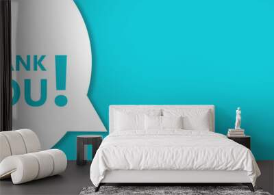 thank you text with colorful background vector Wall mural