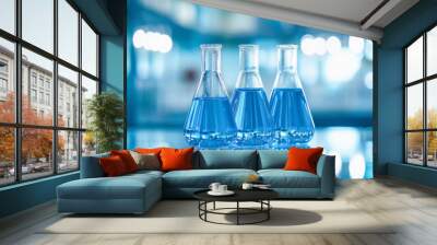 chemical liquid in beaker round flask cylinder Wall mural