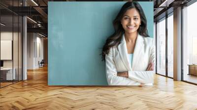 indian businesswoman standing confidently Wall mural