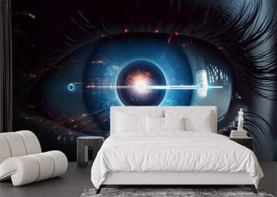 A laser vision correction poster Wall mural