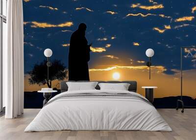 A Silhouette of Abraham the father of faith Wall mural