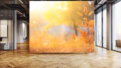 Art autumn sunny nature background Wall mural