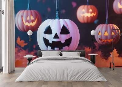 Background concept for halloween banners at holiday events. Happy halloween decoration. Wall mural