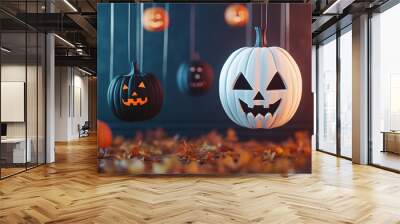 Background concept for halloween banners at holiday events. Happy halloween decoration. Wall mural