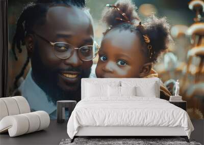 Black father  Wall mural