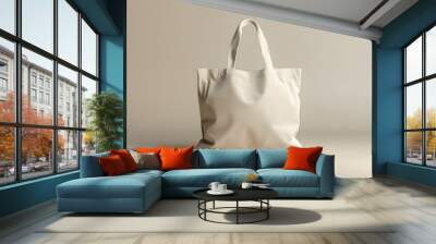 Blank Tote Bag Mockup template realistic Wall mural