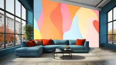 colorful Abstract pattern background. Illustration template summer Wall mural