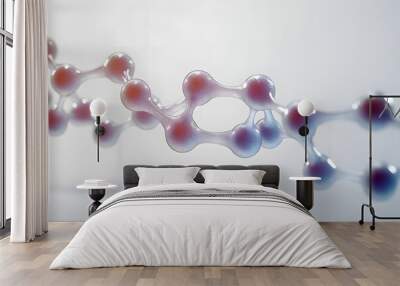 elegant molecular structure of a single amino acid rendered in bold minimalist lines the design floats against a clean background embodying scientific precision with artistic flair Wall mural