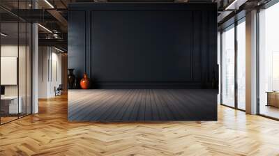 Empty elegant dark room at night with copy space Wall mural