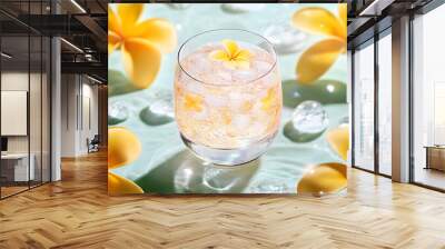 Fresh Tropical Sparkling Summer Drink Wall mural