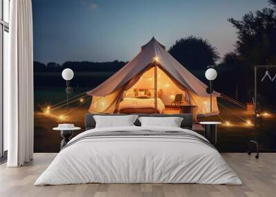 glamping. luxury glamorous camping. glamping in the beautiful countryside Wall mural