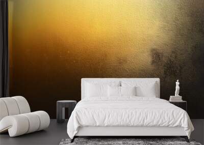 Grainy gradient background gray brown golden yellow glowing light dark noise texture banner poster backdrop design Wall mural