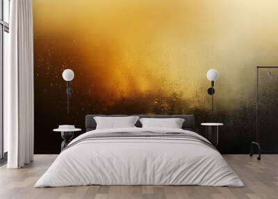 Grainy gradient background gray brown golden yellow glowing light dark noise texture banner poster backdrop design Wall mural