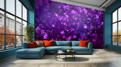 image purple star background Wall mural