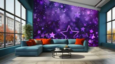 image purple star background Wall mural