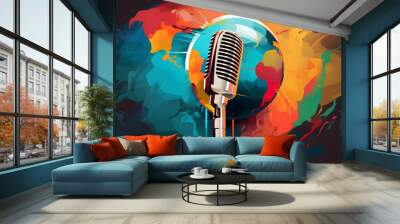 International world voice day abstract illustration Wall mural