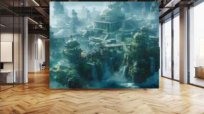 legendary city of Atlantis Wall mural