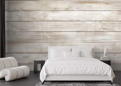 light oak wood with white paint texture background Wall mural