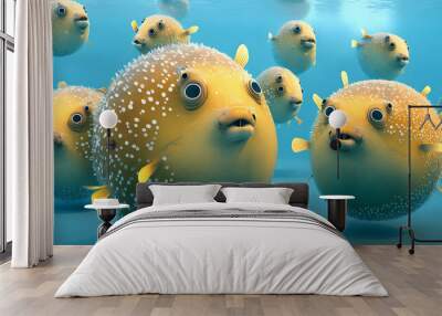 Long-spine Porcupinefish Wall mural