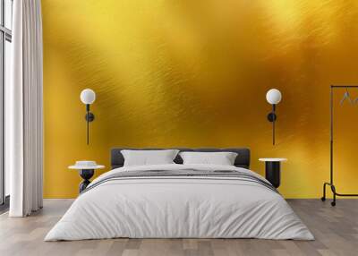 Luxury gold gradient light shiny glitter texture background. Golden shiny foil gradient metallic metal polished sheet with gloss light reflection, vibrant golden metal wall wallpaper Wall mural