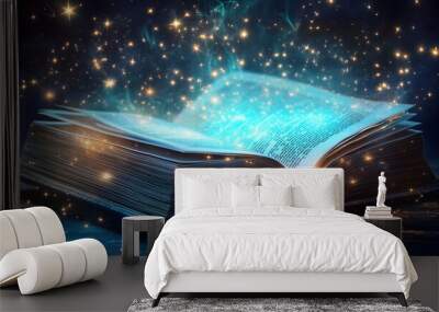 magic book with magic light Wall mural