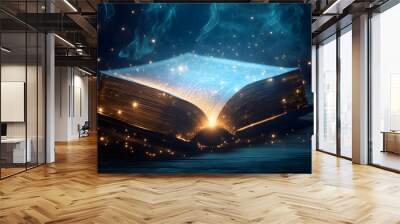 magic book with magic light Wall mural