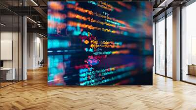 Programming code abstract technology background of software developer and Computer script Wall mural