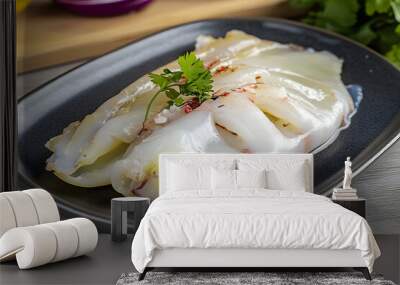 Raw fresh cuttlefish for cooking Wall mural