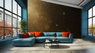 real dust particles floating in the air indoor with natural sun light Wall mural