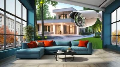 To ensure the safety of a luxurious house, a security camera is recording Wall mural