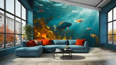 Watch the fish swim away Wall mural