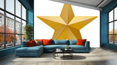 gold star isolated on white Wall mural